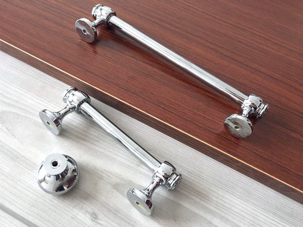 3.5" 6" Centers Polished Chrome Cabinet Bar Pull, Drawer Knob, Modern Kitchen Hardware