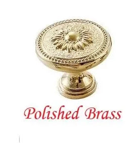 Brass Victorian Floral Drawer Pulls, Round and Oval Cabinet Knobs, Gold Chrome Coffee Bronze