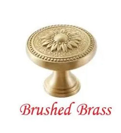 Brass Victorian Floral Drawer Pulls, Round and Oval Cabinet Knobs, Gold Chrome Coffee Bronze