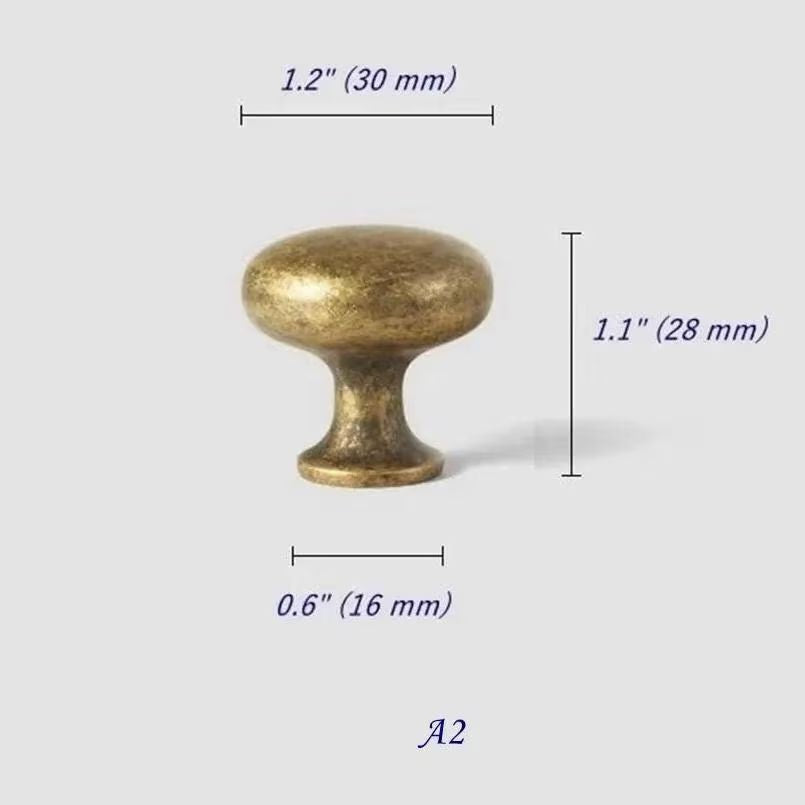 Poignées de tiroir en bronze antique pour armoires et cuisines