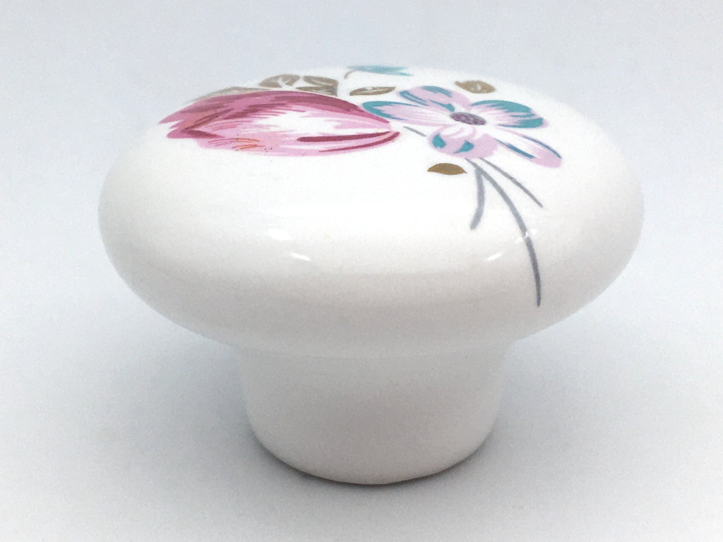 Ceramic Cabinet Knobs, Kitchen Drawer Pulls Hardware, Floral Gingham Checkered