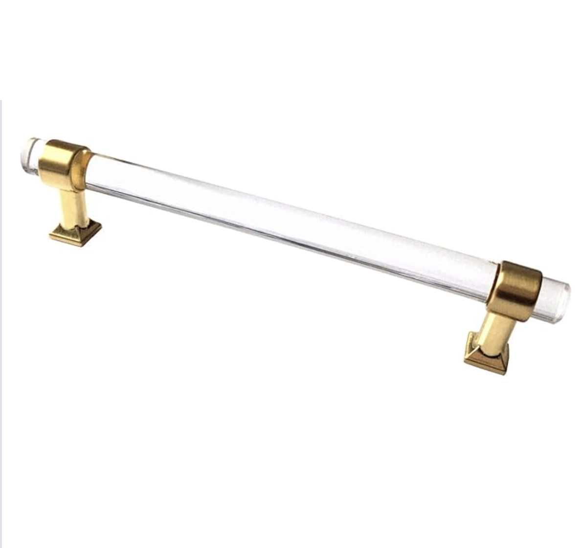 Schubladengriffe, Lucite, Schrankgriffe, Acryl, gebürstetes Goldmessing | Lynns Hardware | 2" 2,5" 3,25" Zentren