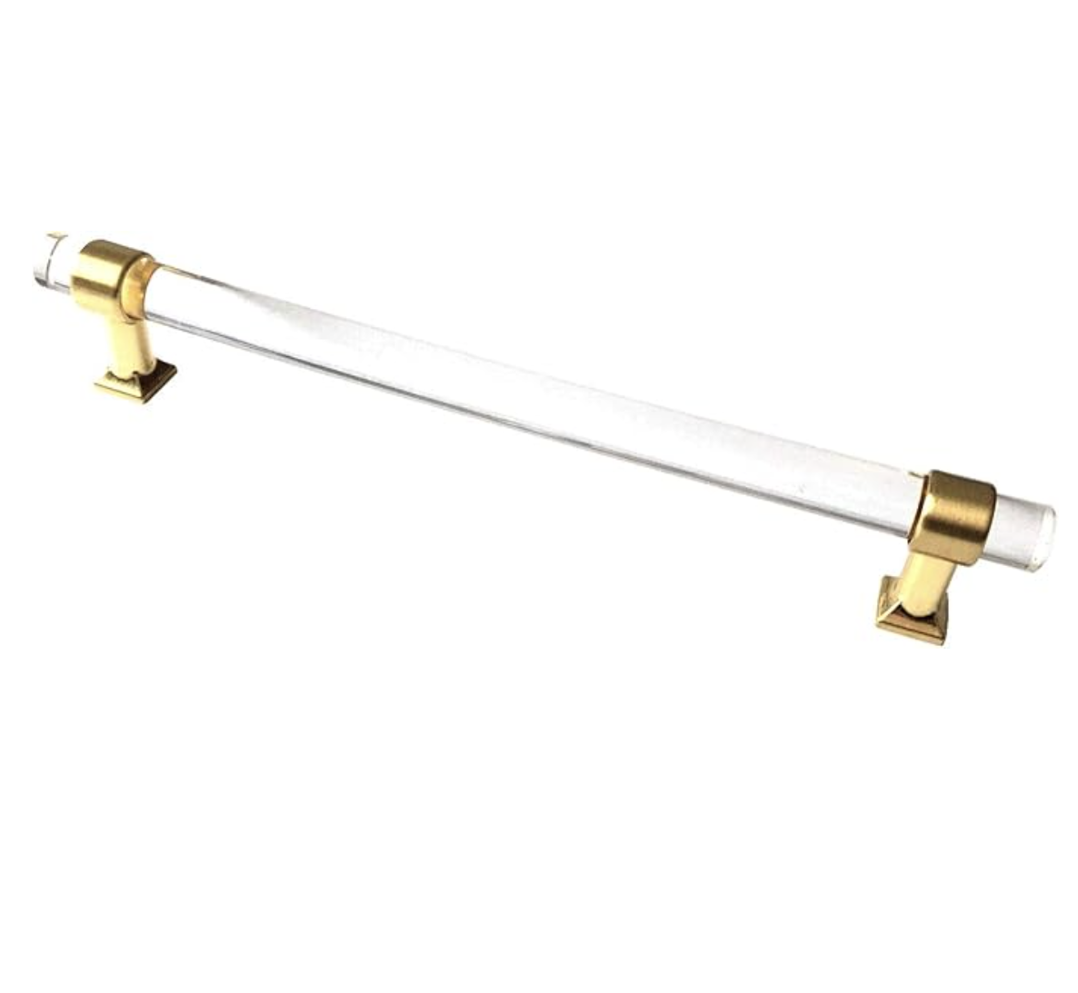 Schubladengriffe, Lucite, Schrankgriffe, Acryl, gebürstetes Goldmessing | Lynns Hardware | 2" 2,5" 3,25" Zentren
