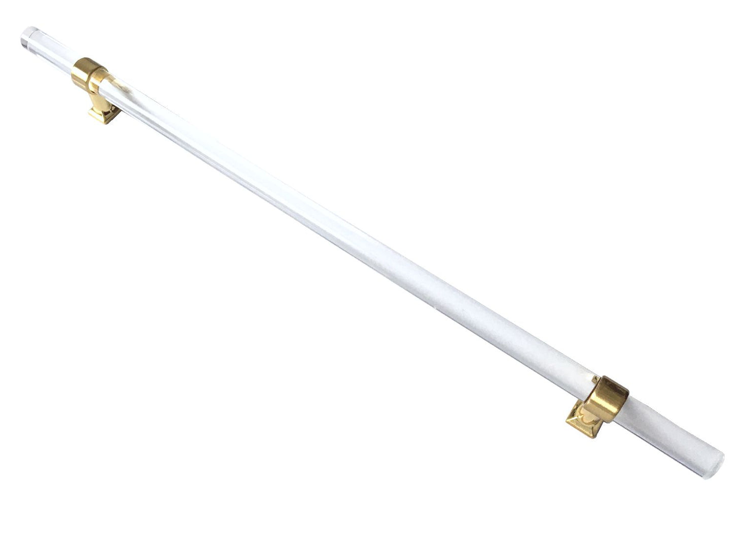 Schubladengriffe, Lucite, Schrankgriffe, Acryl, gebürstetes Goldmessing | Lynns Hardware | 2" 2,5" 3,25" Zentren