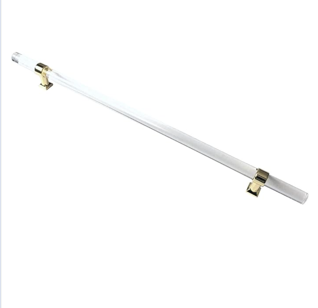 Schubladengriffe, Lucite, Schrankgriffe, Acryl, gebürstetes Goldmessing | Lynns Hardware | 2" 2,5" 3,25" Zentren