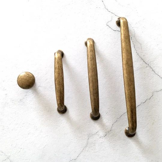 Poignées d'armoire en bronze antique, boutons de cuisine, quincaillerie rétro vieillie