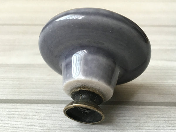 1.75" Dia Colorful Ceramic Cabinet Knob, Boho Drawer Pull, Beige Blue Brown Green Gray