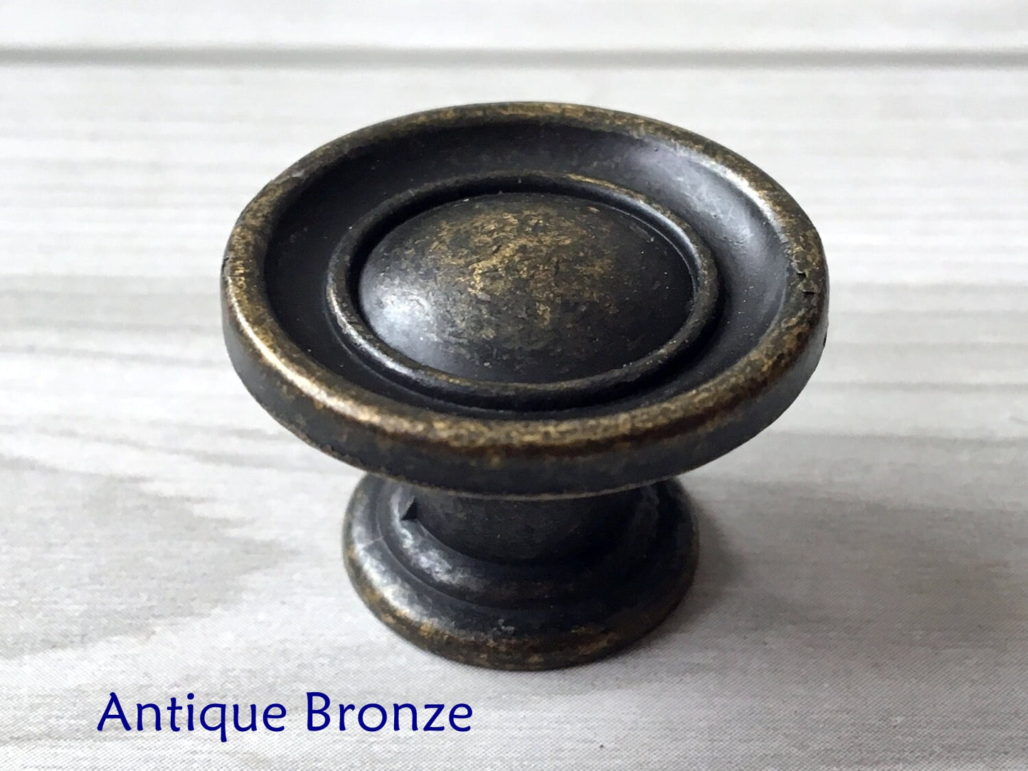 Vintage Look Drawer Knobs, Antique Bronze, Retro Rustic Kitchen Cabinet Hardware