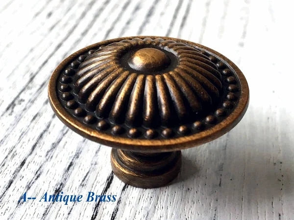 Cabinet Knob, Antique Silver Bronze Brass Black, Vintage Style Hardware