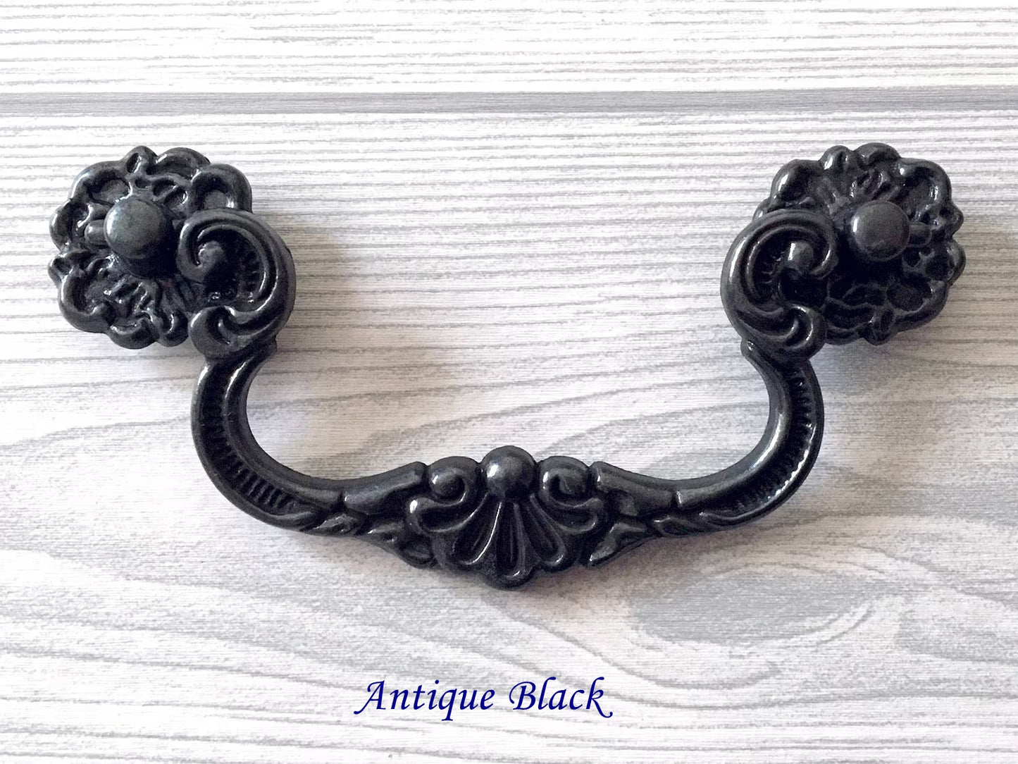 4" Vintage Style Dresser Pulls Drawer Pull Handles Drop Bail Antique Bronze Black