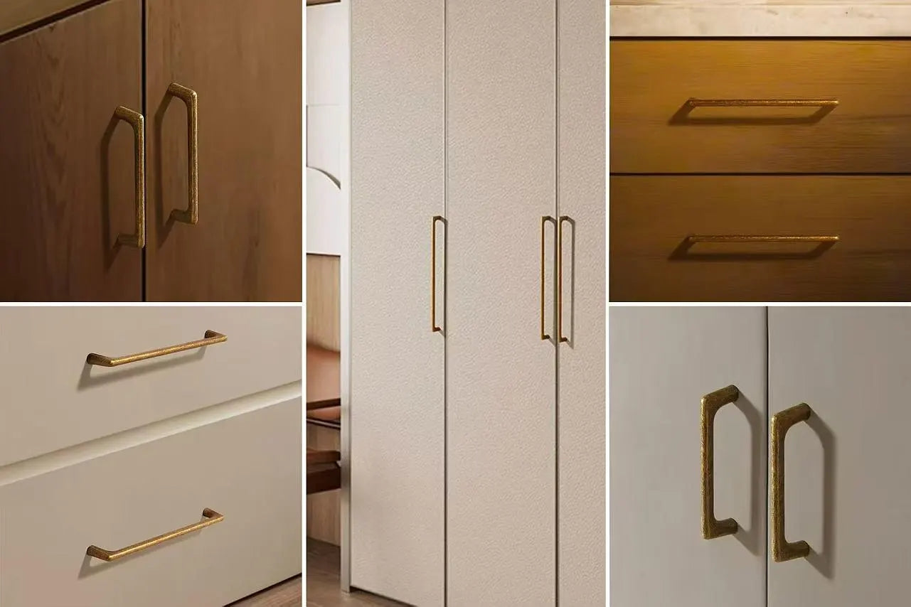 Aged Brass Cabinet Handles Hardware Kitchen Knobs Dresser Drawer Pulls