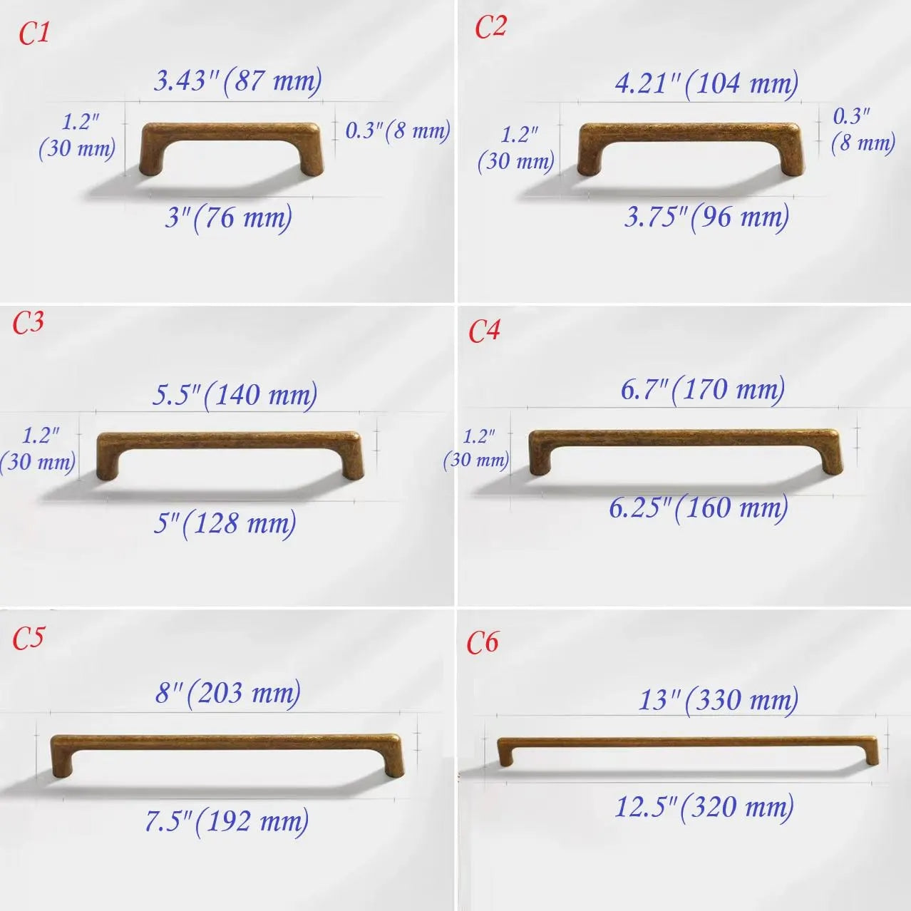 Aged Brass Cabinet Pull Handles Hardware Kitchen Knobs Dresser Drawer Pulls