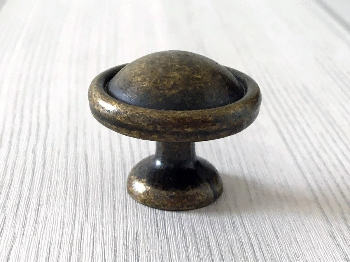 Aged Bronze Drawer Knobs Dresser Knob Kitchen Cabinet Hardware MCM Rustic
