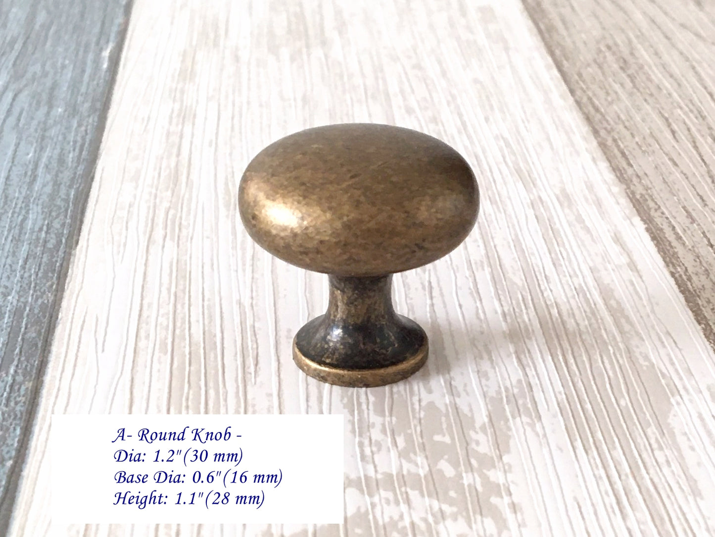 Aged Bronze Round Drawer Knob Kitchen Cabinet Pulls Rustic Retro Lynns Hardware MCM