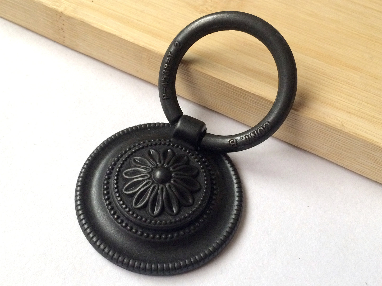 Antique Black Drop Ring Knobs Rustic Drawer Pull Vintage Style Cabiet Door Knob Hardware