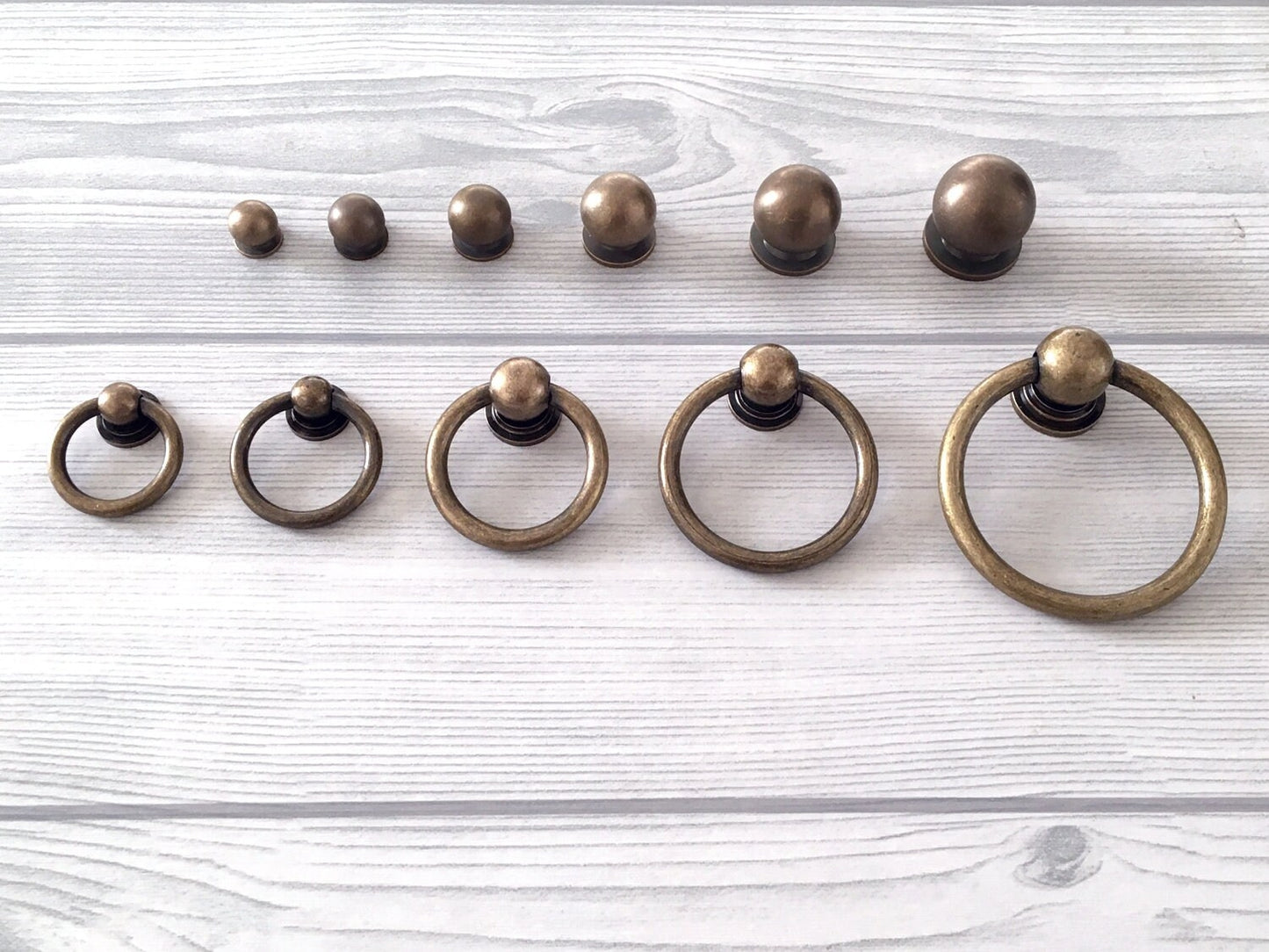 antique bronze knobs brass ring