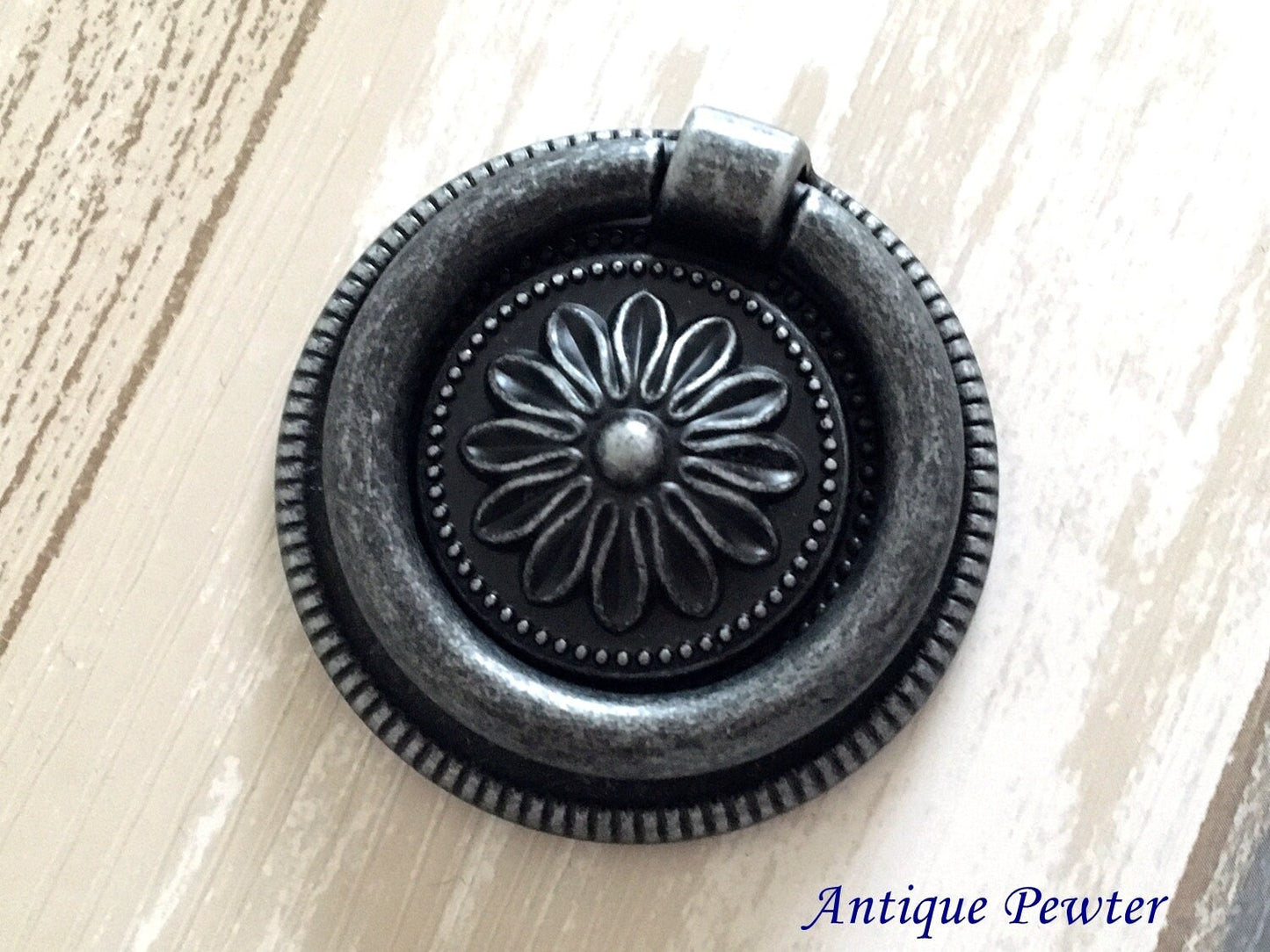 antique-pewter-drawer-pull-vintage-style-drop-rings-cabinet-knob-lynns-hardware