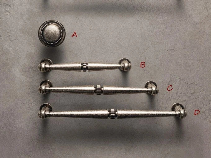 Antique Pewter Drawer Pulls Handles Kitchen Cabinet Hardware