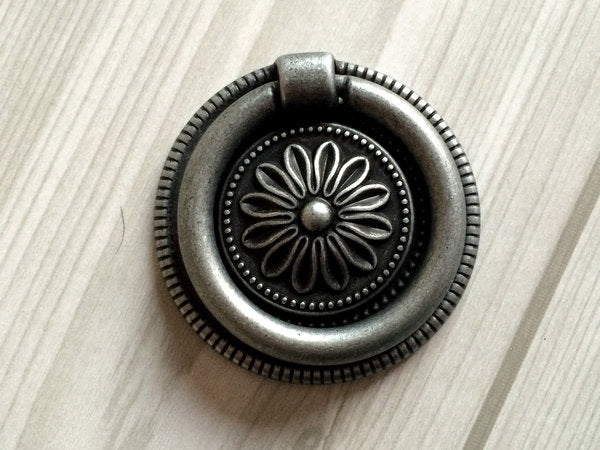 antique-pewter-drop-ring-knobs-rustic-drawer-pull-vintage-style-cabinet-knob-lynns-hardware