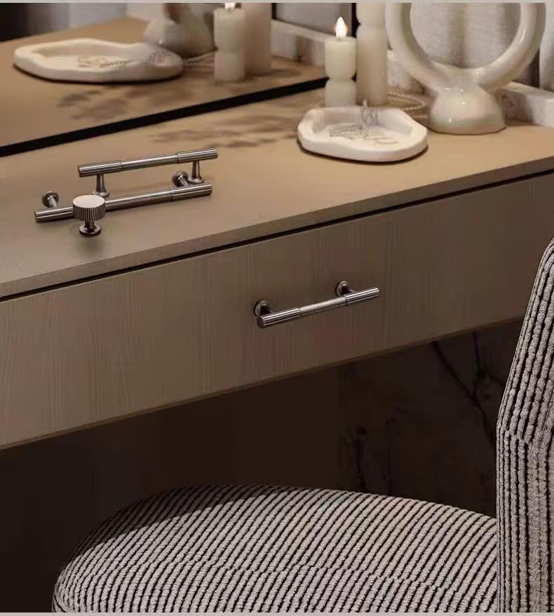 Antique Pewter Fluted Cabinet Pulls, Knurled Drawer Knobs, Kitchen Hardware