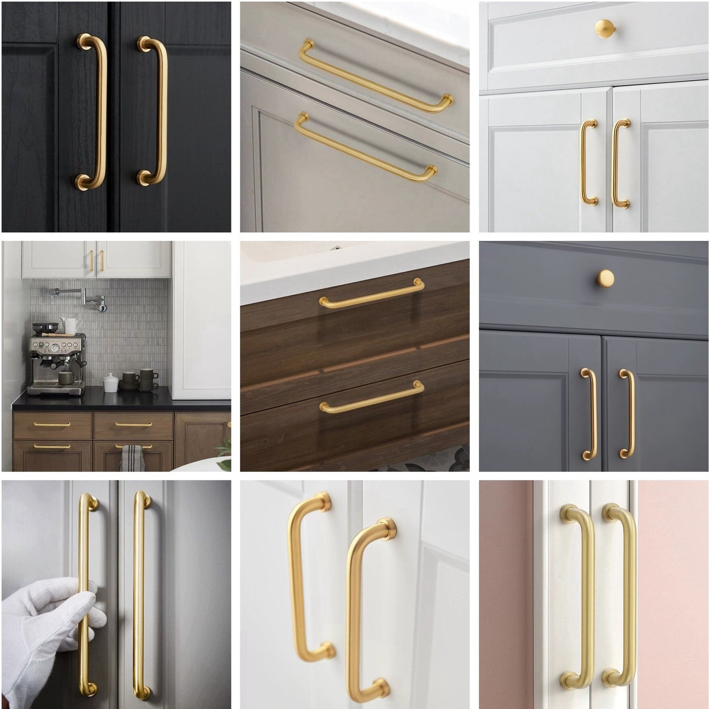 Brushed Brass Cabinet Pulls Gold Ball Drawer Knob Minimalist Lynns Hardware