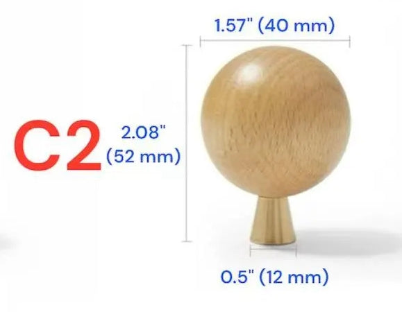 Beech Brass Drawer Knobs Kitchen Cabinet Pulls Hardware