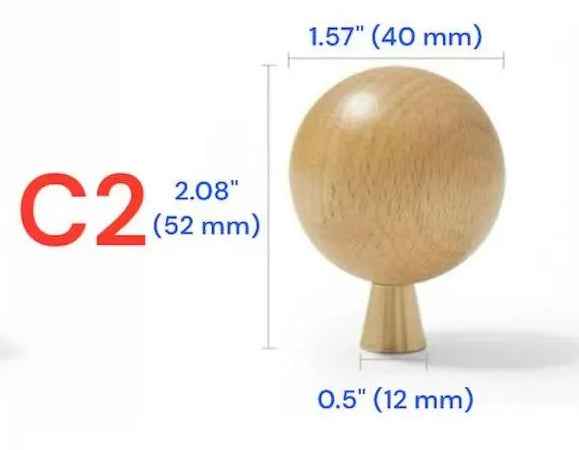 Wood & Brass Cabinet Door Knobs for Muji/Japandi Interiors