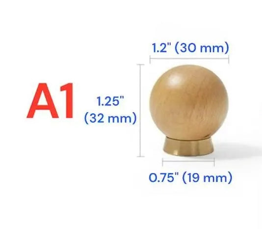 Beech Brass Drawer Knobs Kitchen Cabinet Pulls Hardware