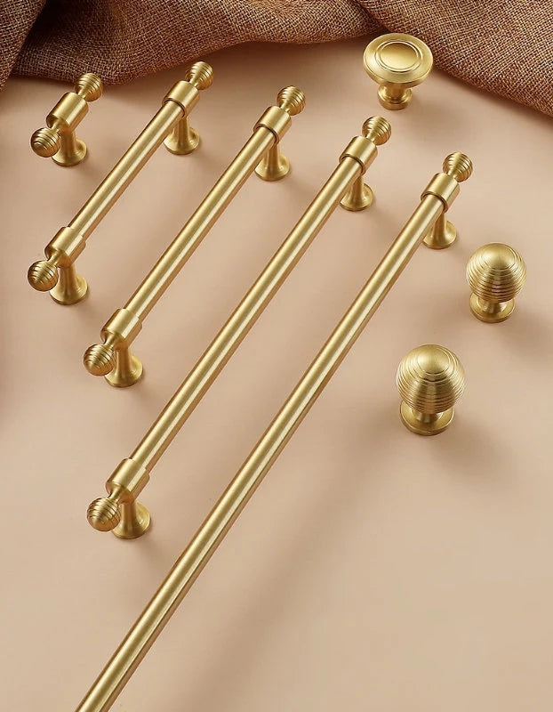 Beehive Brass Cabinet Hardware Brushed Gold Lynns Hardware