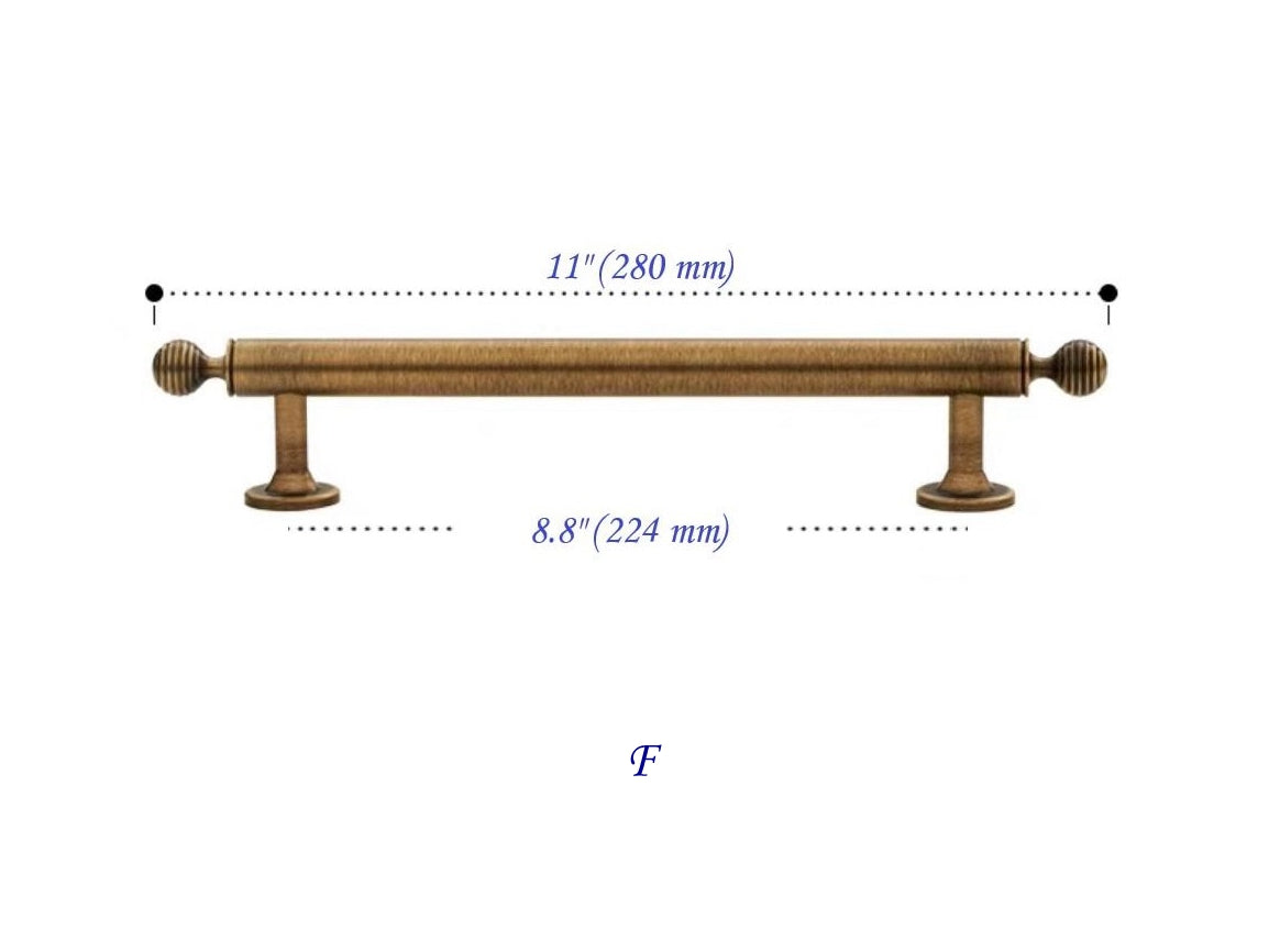 Beeive Cabinet Pull Antique Bronze 224 mm