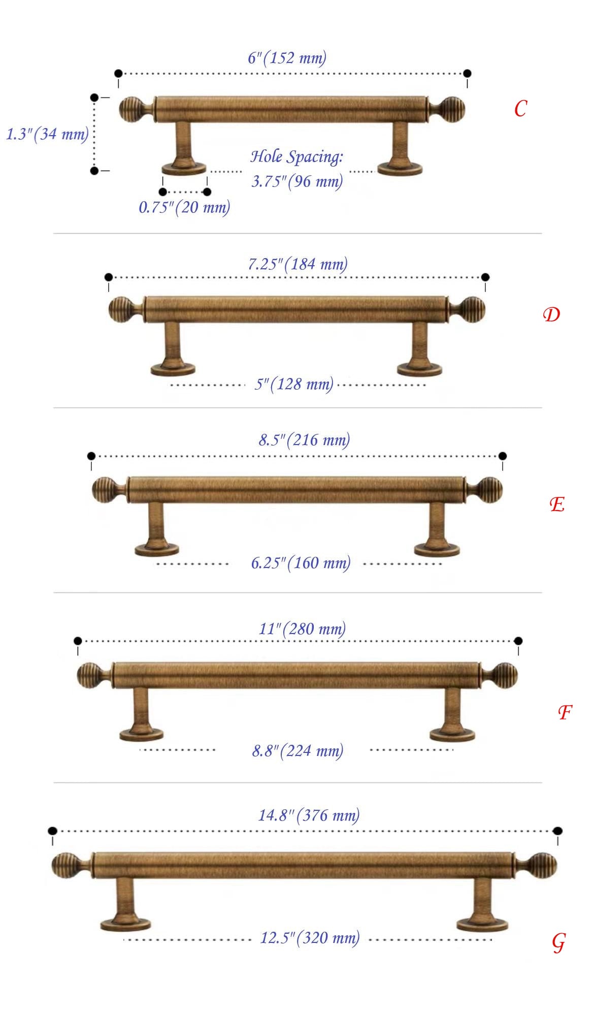 Beehive Cabinet Pulls Brass Antique Bronze