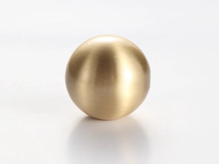Ball Brass Knobs, Cabinet Drawer Pulls, Brushed Gold, Matte Black, Brushed Nickel