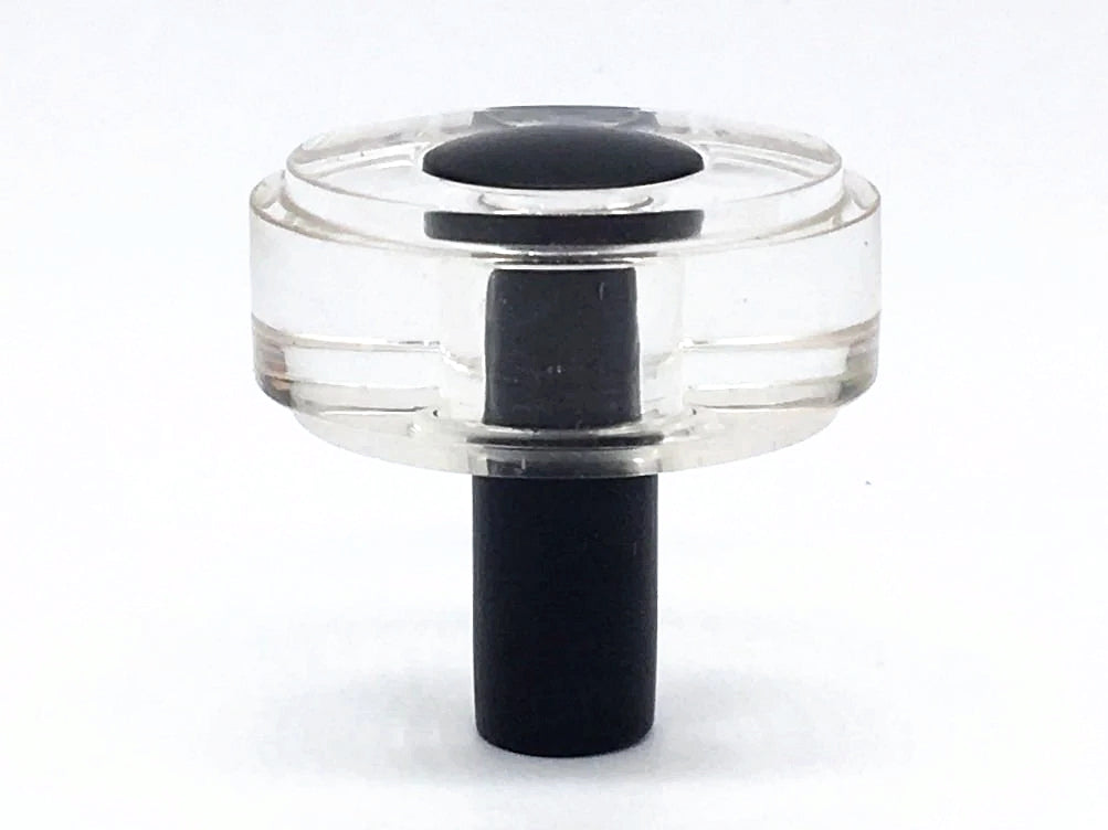 clear Acrylic and black Drawer Pull