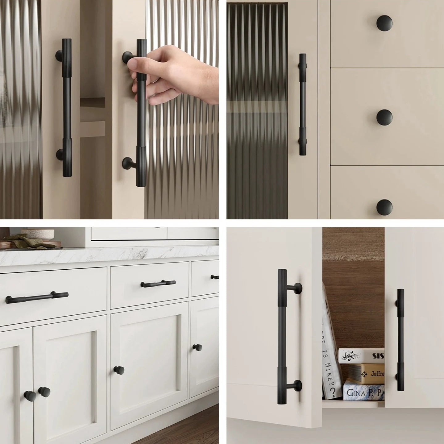 Black Fluted Dresser Drawer Pulls Lynns Hardware