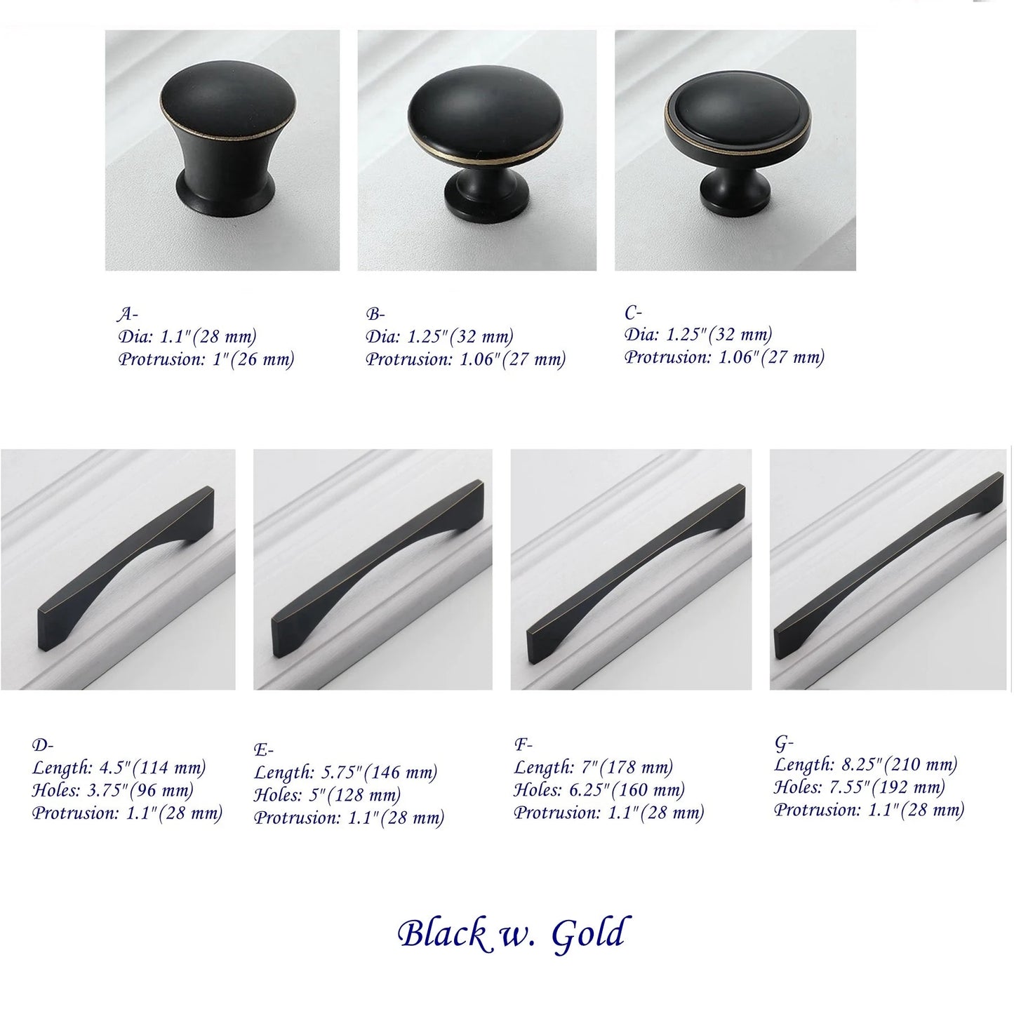 Brass Cabinet Handles, Black Gold Coffee Bronze, Drawer Pulls | Kitchen Hardware