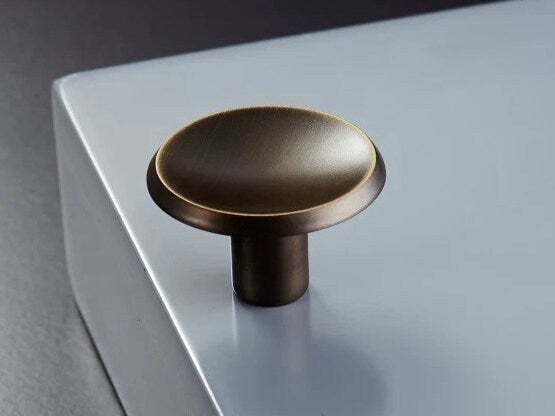 Brass Concave Cabinet Knobs Coffee Bronze