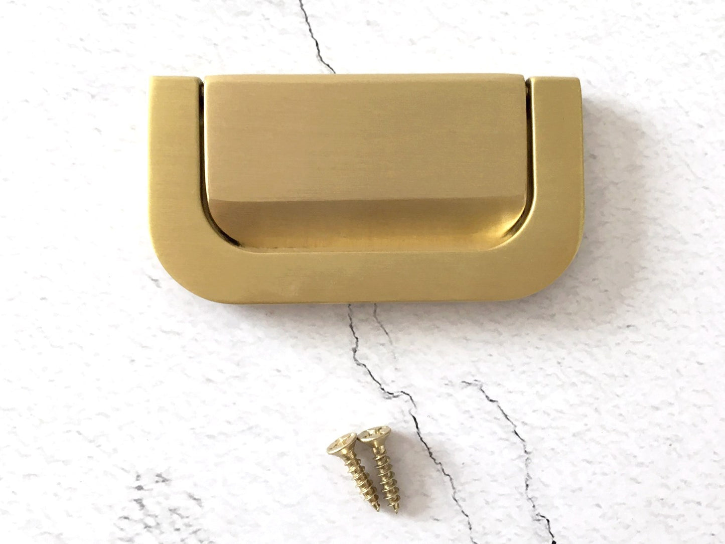 Brass Bail Cabinet Drawer Pulls Brushed Gold