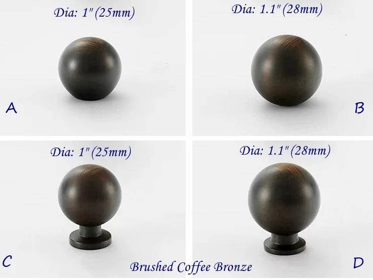 Brass Ball Drawer Pulls Coffee Bronze lynns Hardware