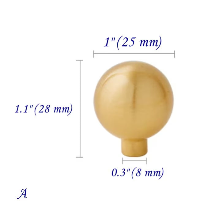brass cabinet knob 25 mm