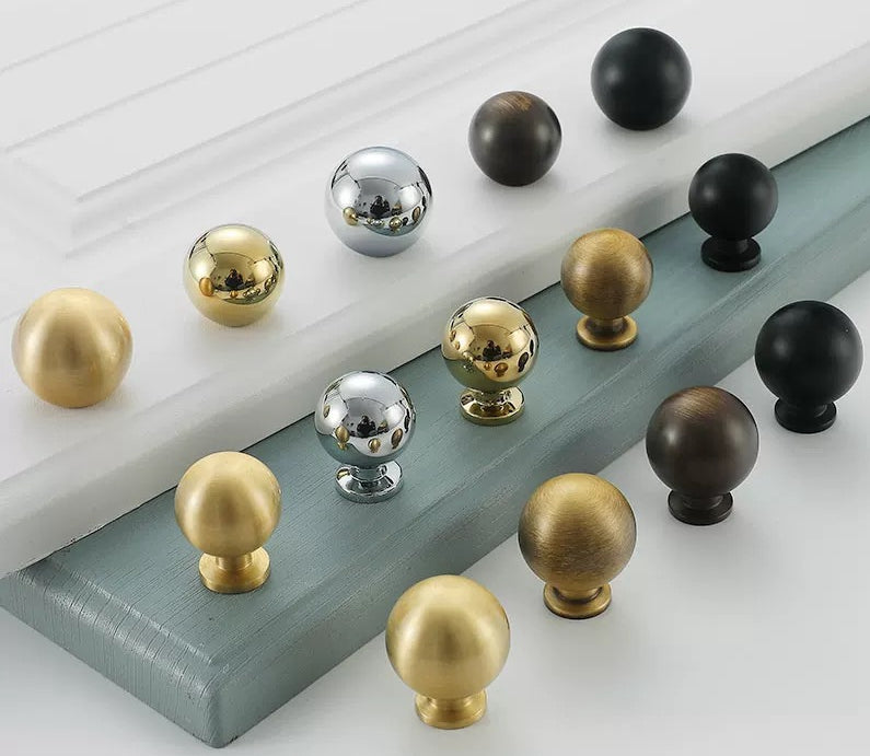 Brass Cabinet Pull Ball Knobs Lynns Hardware