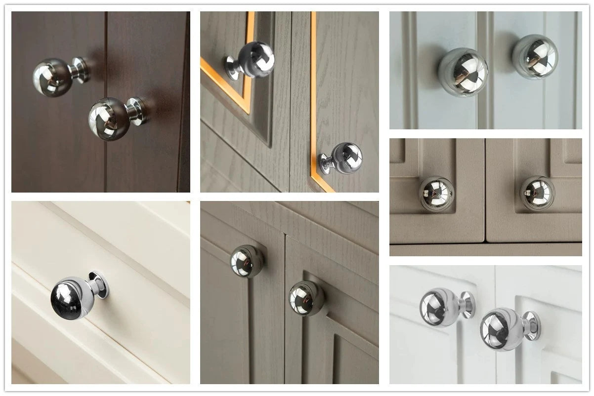 Brass Drawer Pulls Sphere Cabinet Knobs