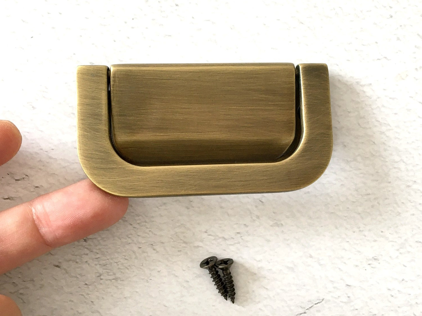 Bronze Bail Cabinet Drawer Pulls Front Screws