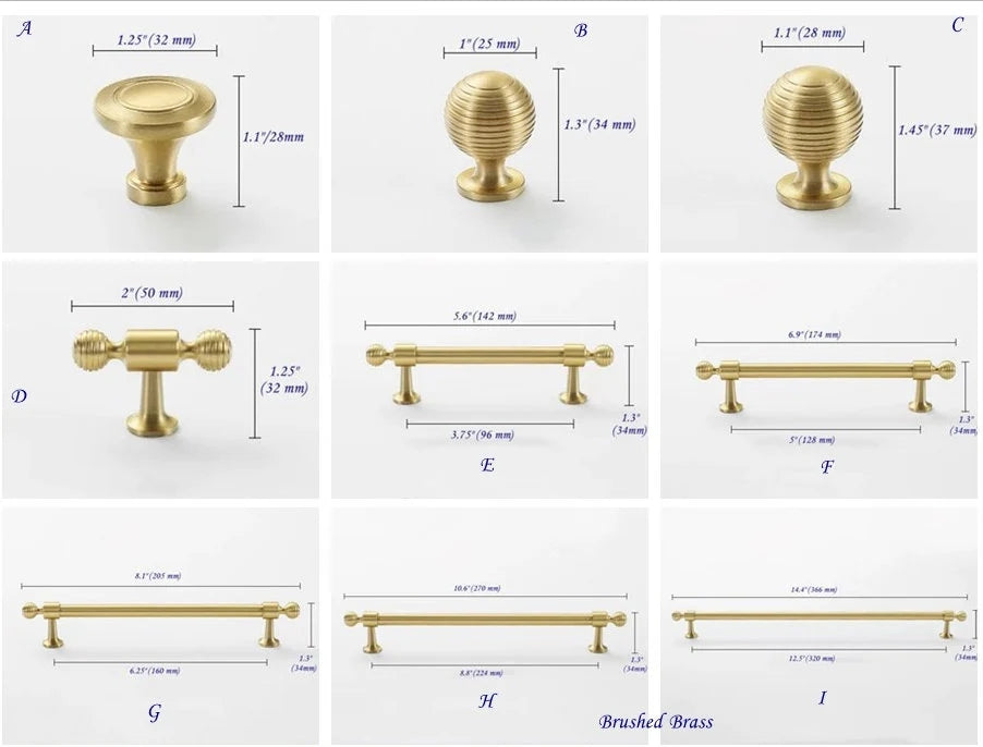 Brushed Brass Beehive Cabinet Knobs Lynns Hardware