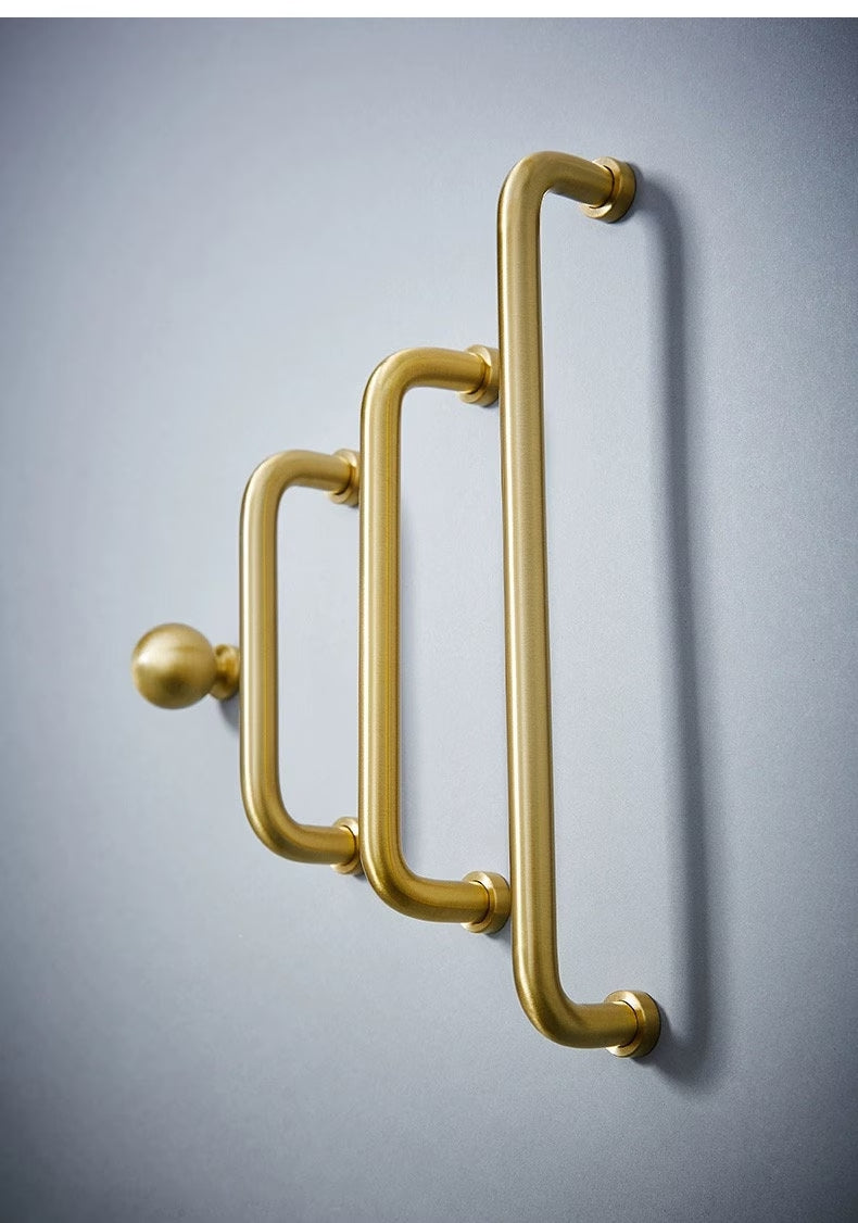 brushed brass cabinet pull