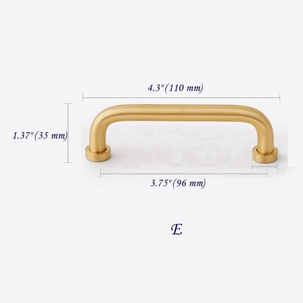 brushed brass cabinet pulls 96 mm