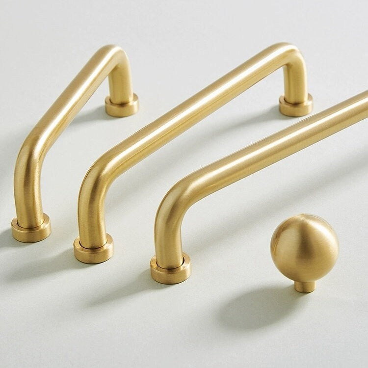 brushed brass cabinet pulls knob