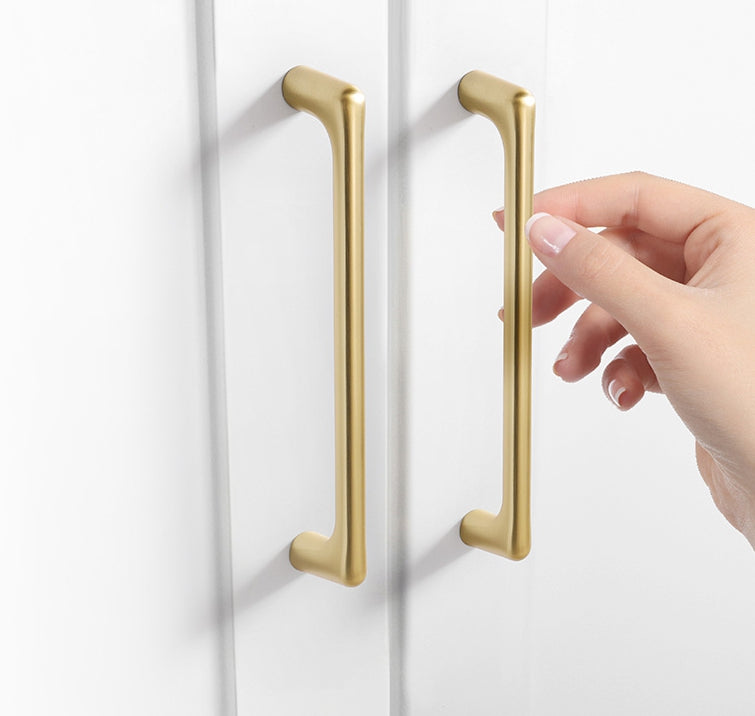 Brushed Gold Cabinet Pulls Drawer Handles Ktichen Hardware Mid Century Modern