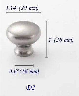 Brushed Nickel Brass Mushroom Drawer Knobs Pulls Minimalism Kitchen Cabinet Hardware