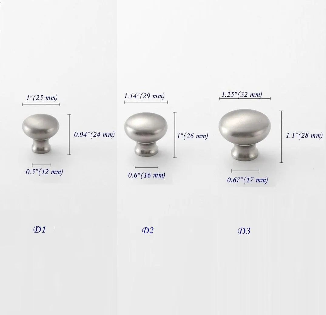 Brushed Nickel Brass Solid Drawer Knobs Pulls Minimalism Kitchen Cabinet Hardware