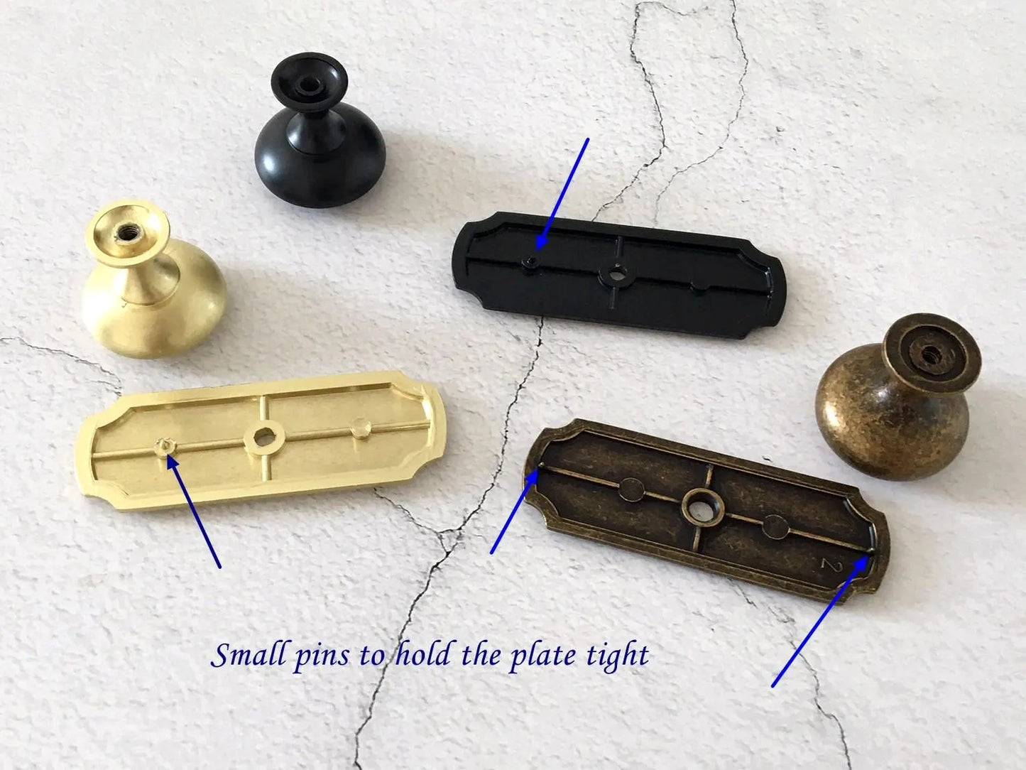 Cabinet Door Pulls Backplate Dresser Drawer Knob Kitchen Hardware Mid Century Modern